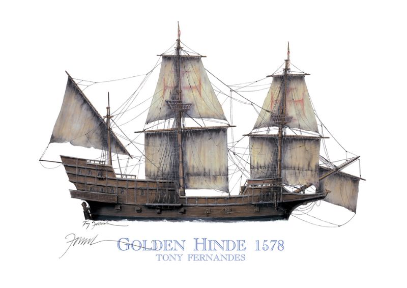 First Day Cover Golden Hinde 1578 by Tony Fernandes